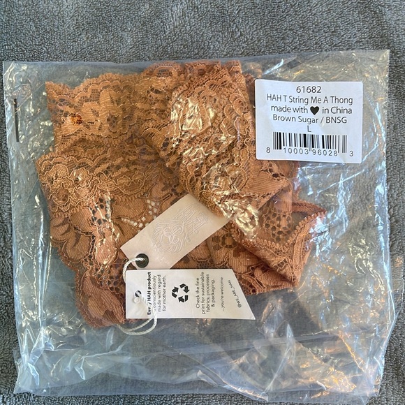 String me a thong - we are HAH(FP) - SZ L - Brown sugar - NWT - Picture 7 of 7